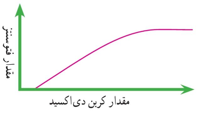 اثر کربن دی اکسید را بر میزان فتوسنتز