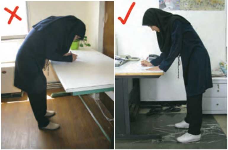 انجام کارهایی مثل نوشتن با استفاده از میز در حالت ایستاده