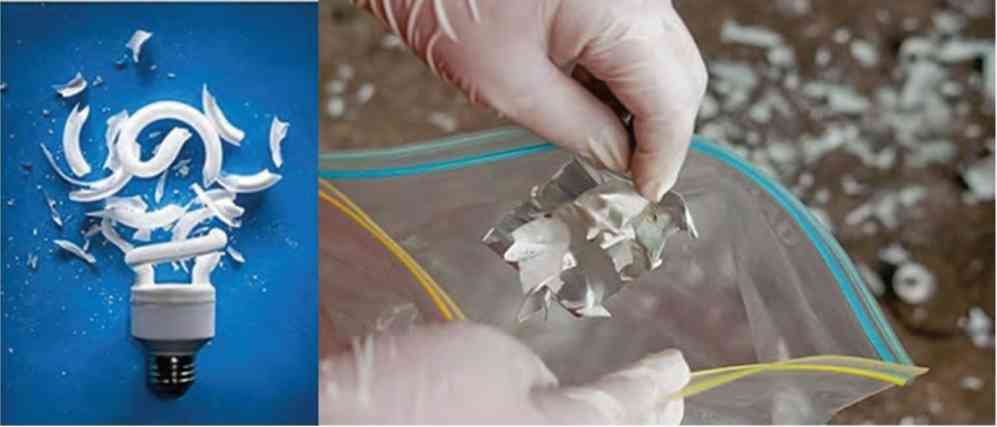 نحوه جمع آوری خرده‌های لامپ کم‌مصرف