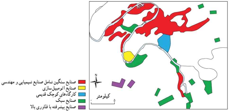 نقشه کاربری اراضی در حومه پاریس