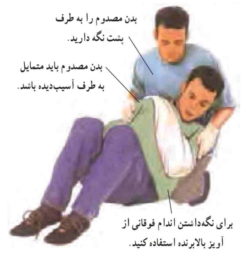 روش قرار دادن مصدوم در شکستگی دنده